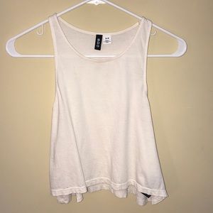 BDG cropped white muscle tank